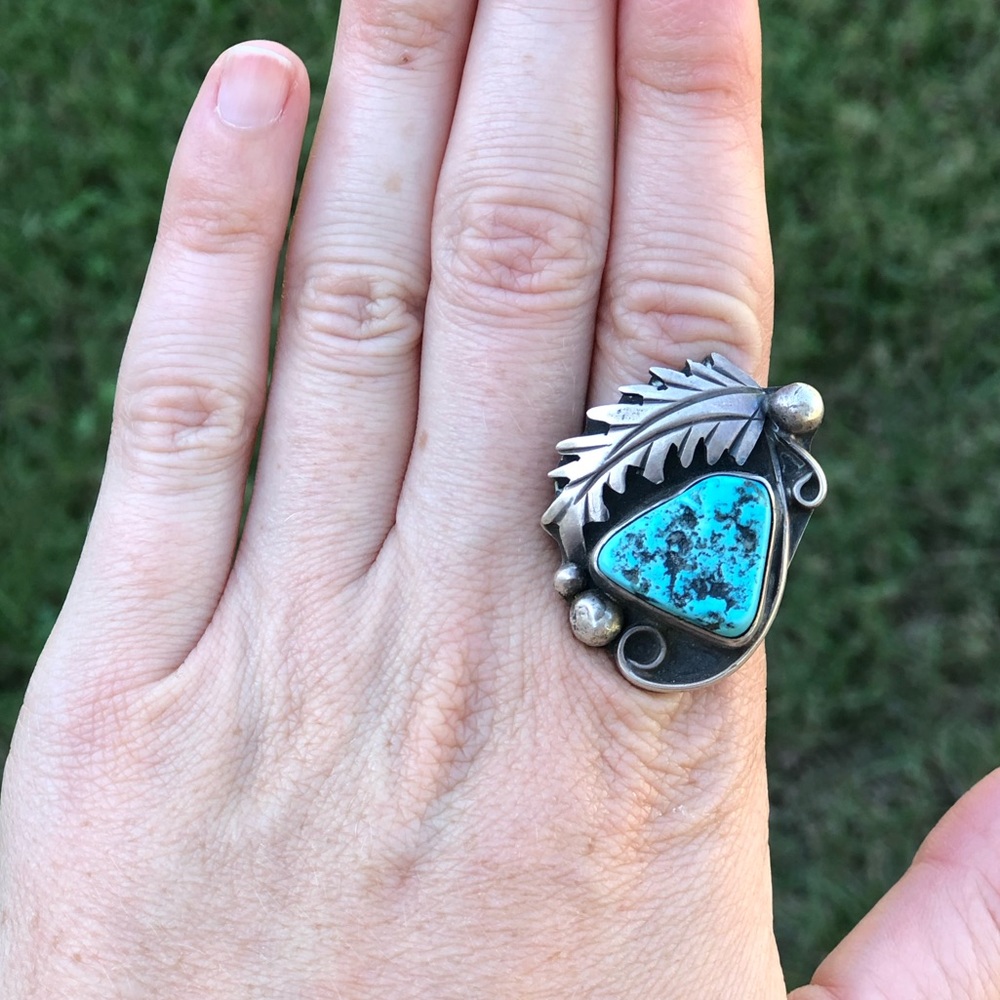 Vintage Navajo Sterling Turquoise Ring